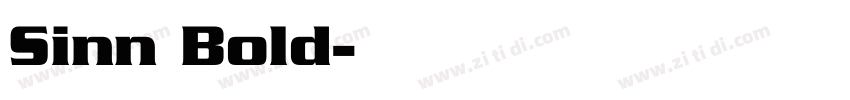 Sinn Bold字体转换